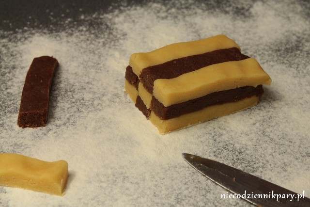 czekoladowo-waniliowe kruche ciasteczka